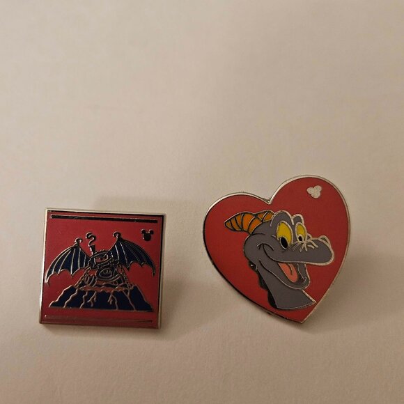 Disney Pin lot of two Figment Mater Hidden Mickey series 2010 2014 75148 99911 - Picture 1 of 7